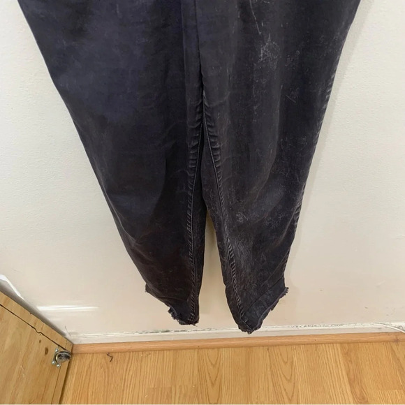 Forever 21 Denim Overalls Women 30 Black Fade Bib Pocket Y2K Western Retro Boho - Picture 5 of 12